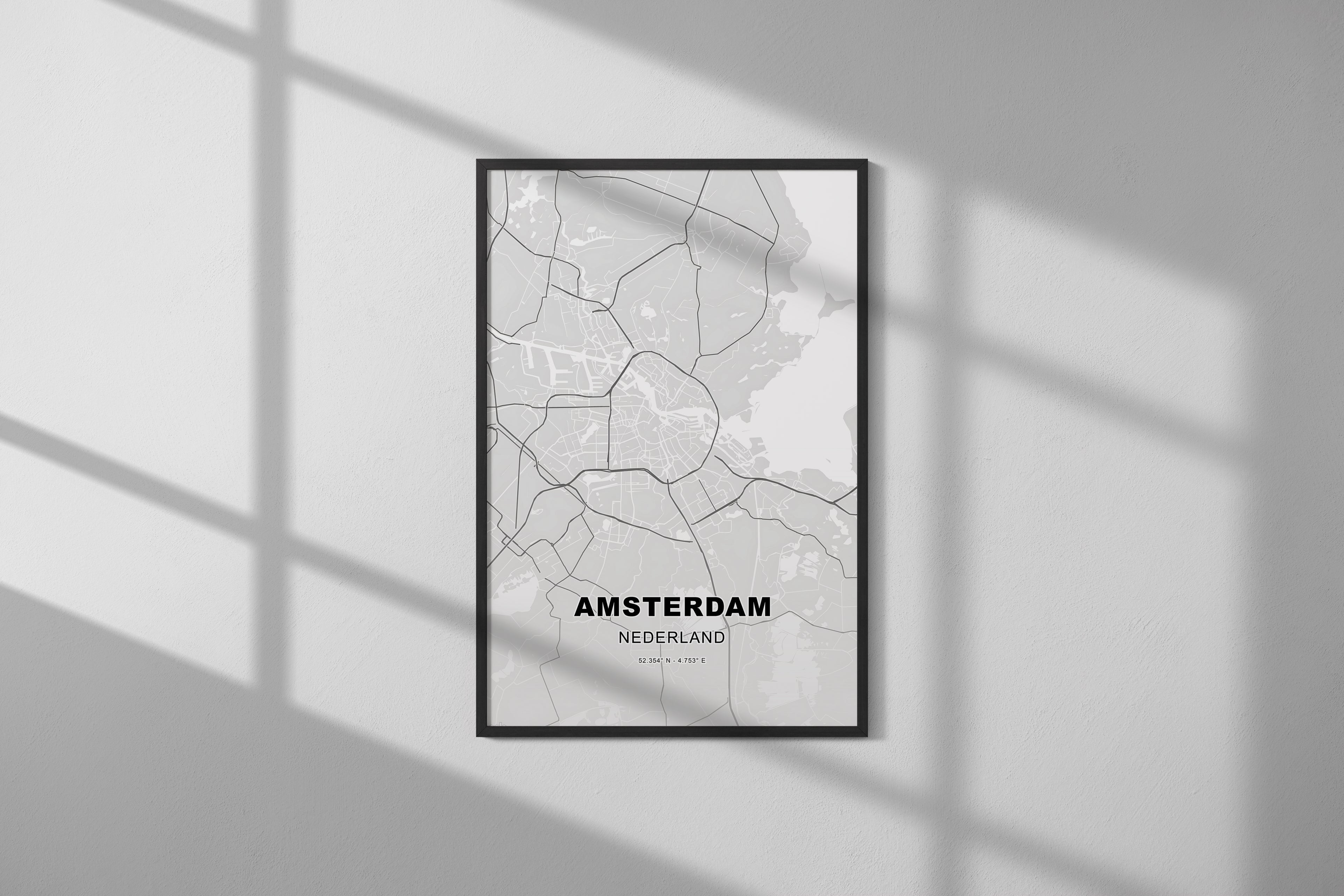 Amsterdam, Nederland - Kaart - Poster