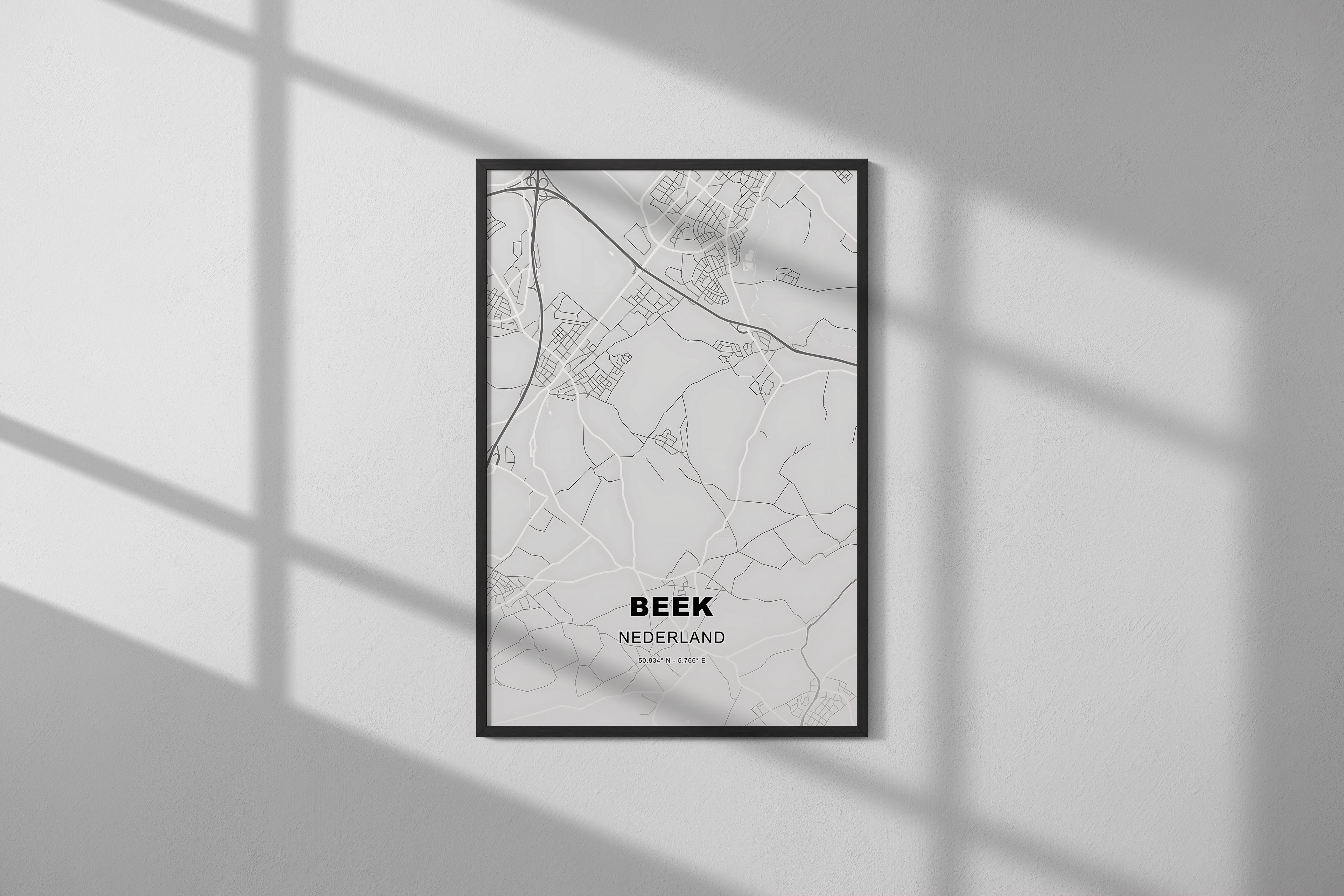 Beek, Nederland - Kaart - Poster