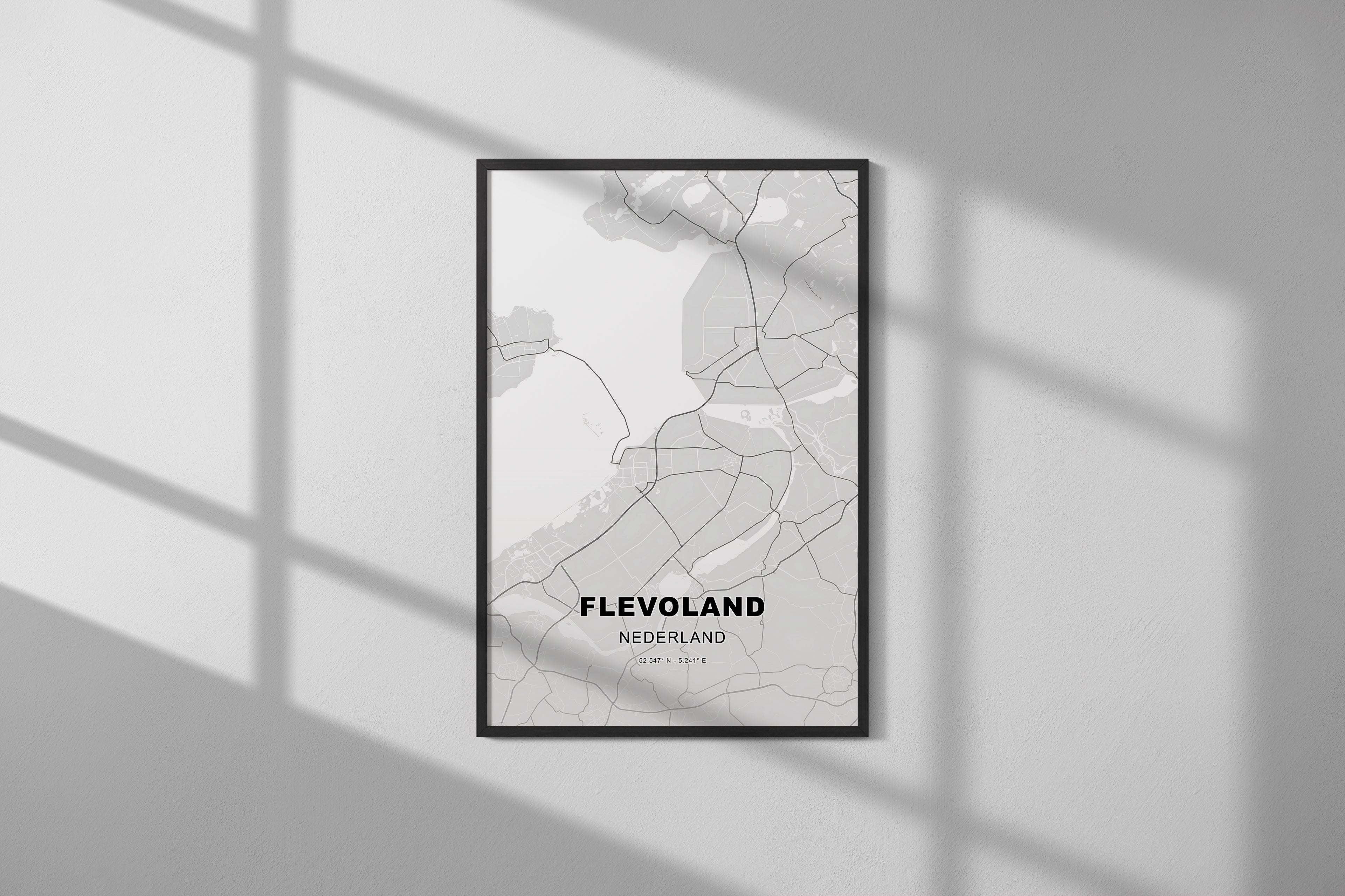Flevoland, Nederland - Kaart - Poster