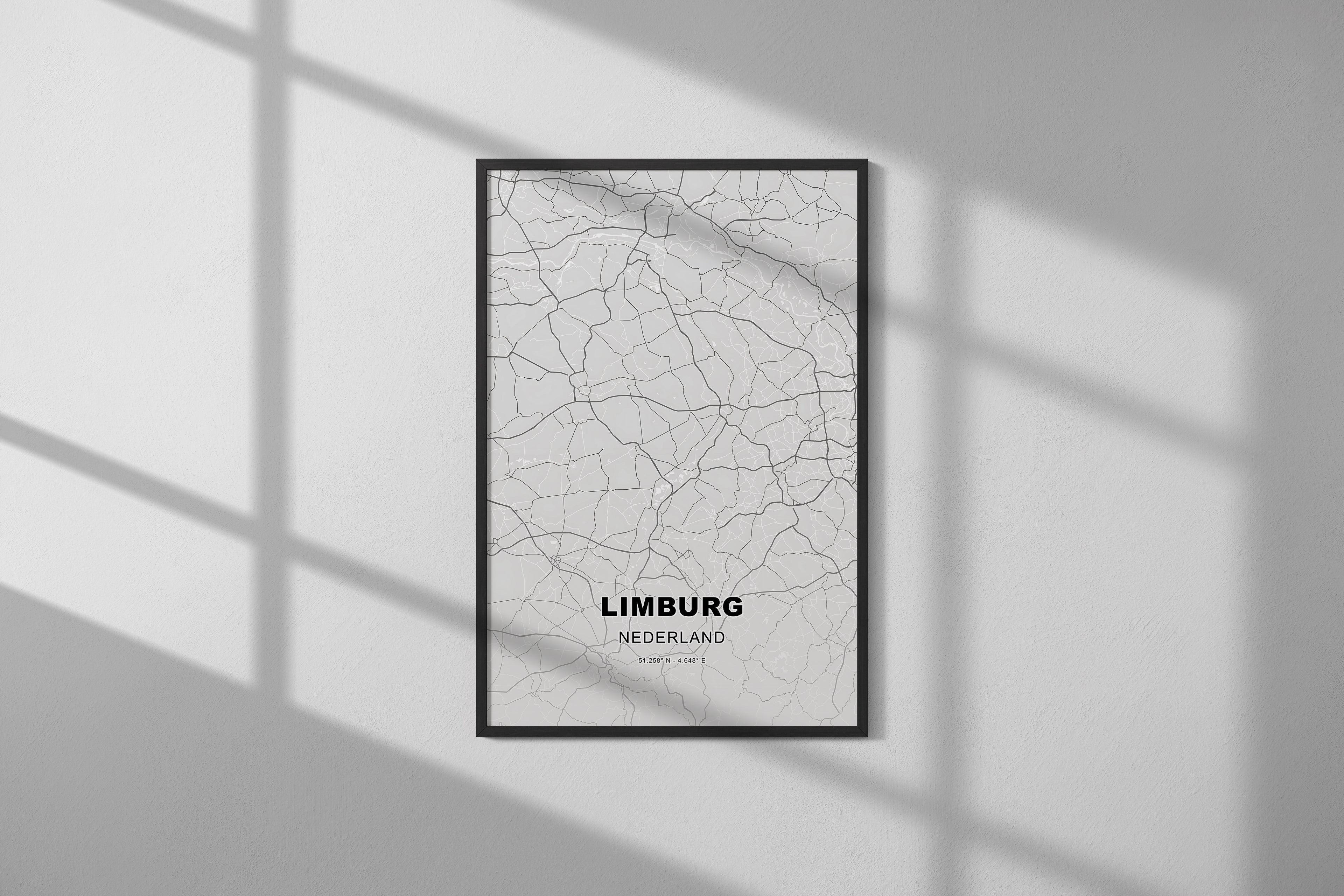 Limburg, Nederland - Kaart - Poster