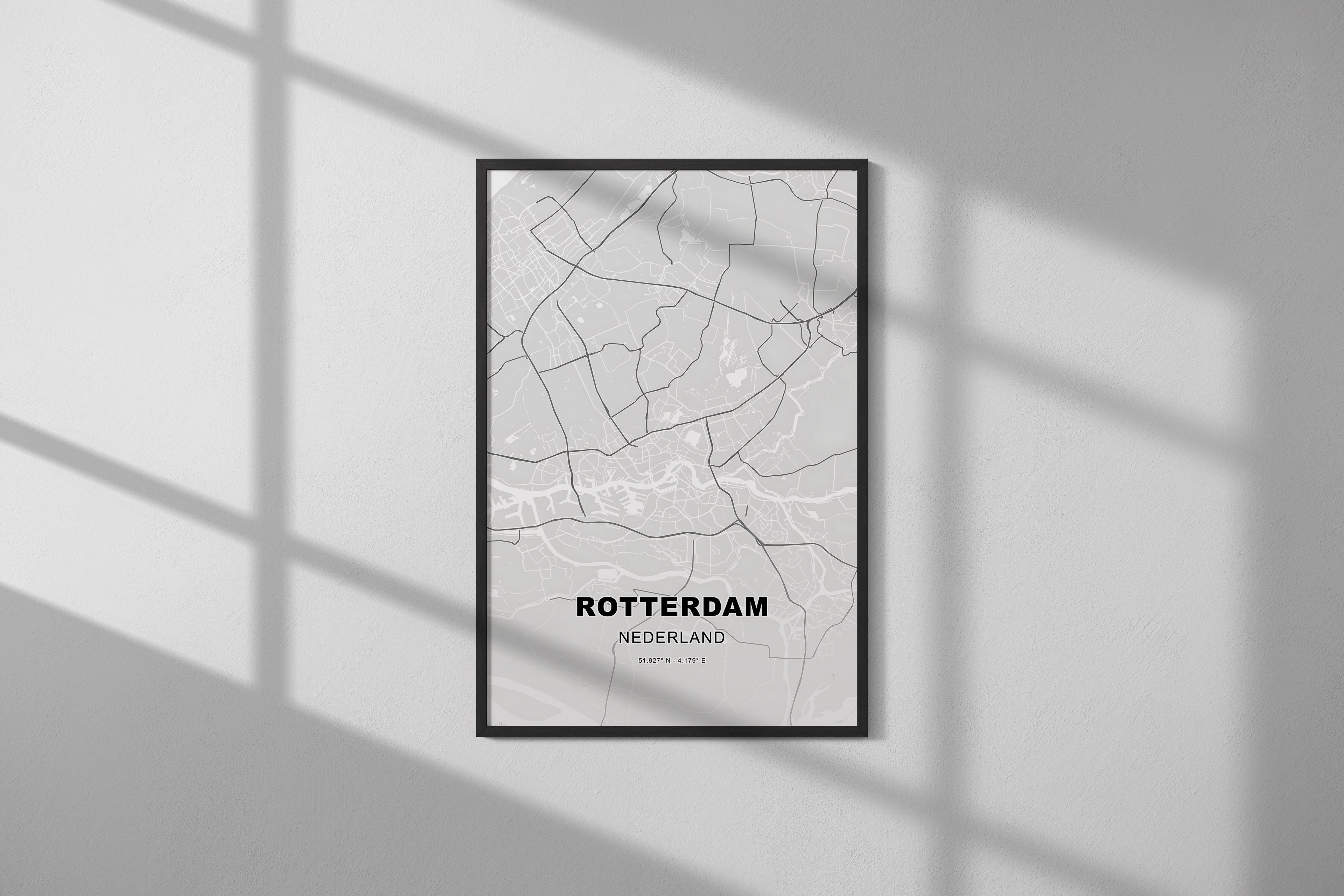 Rotterdam, Nederland - Kaart - Poster
