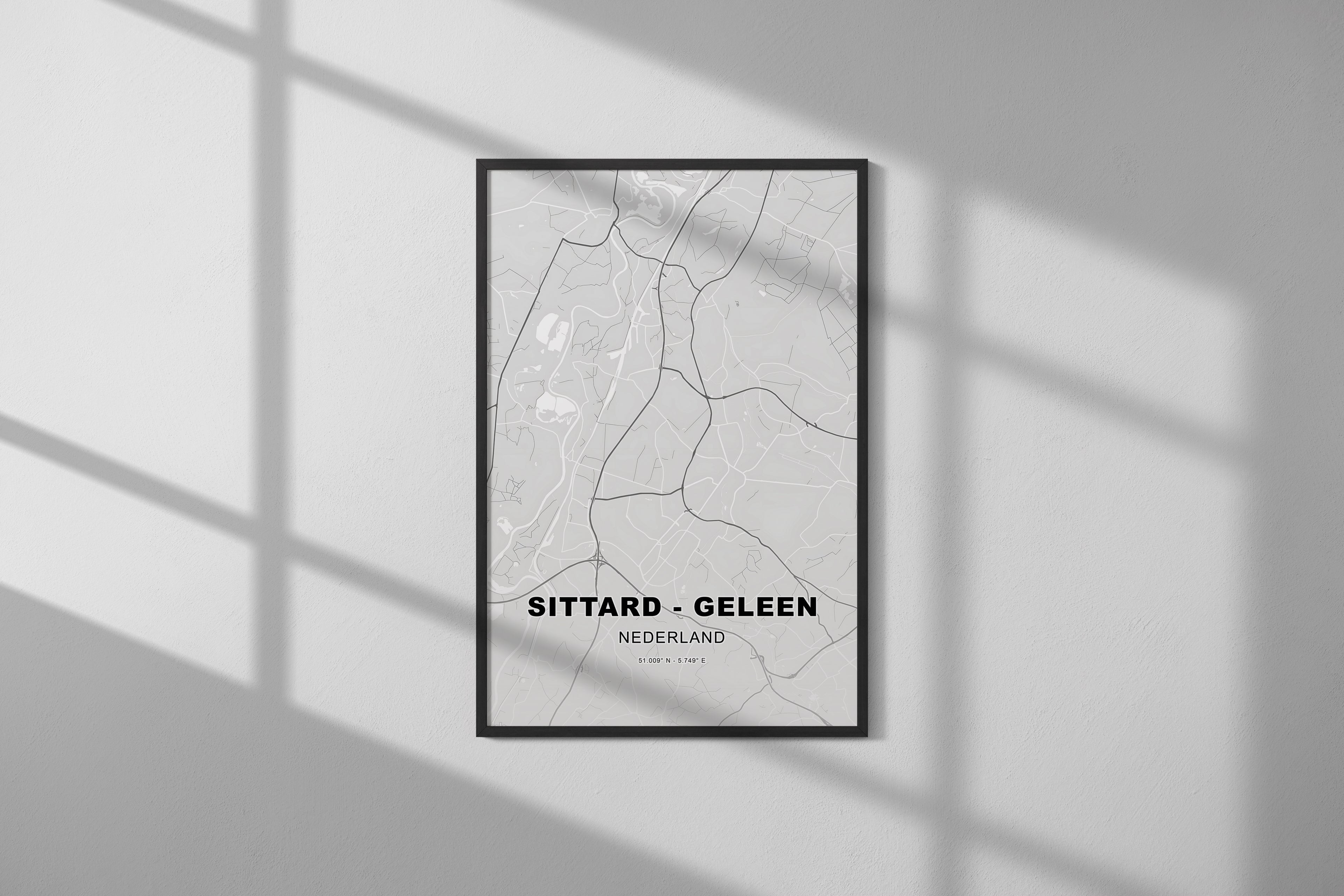 Sittard-Geleen, Nederland - Kaart - Poster