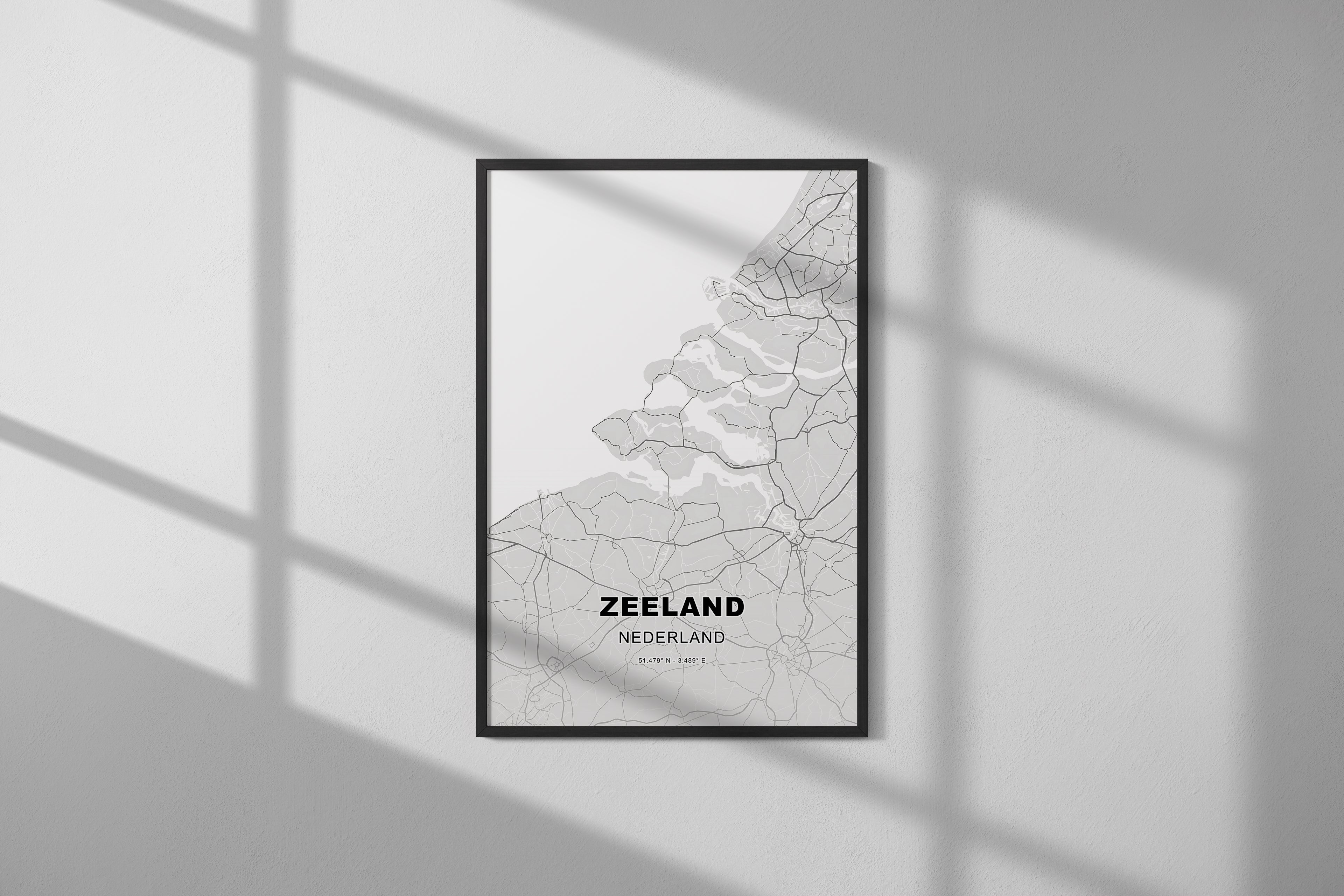 Zeeland, Nederland - Kaart - Poster