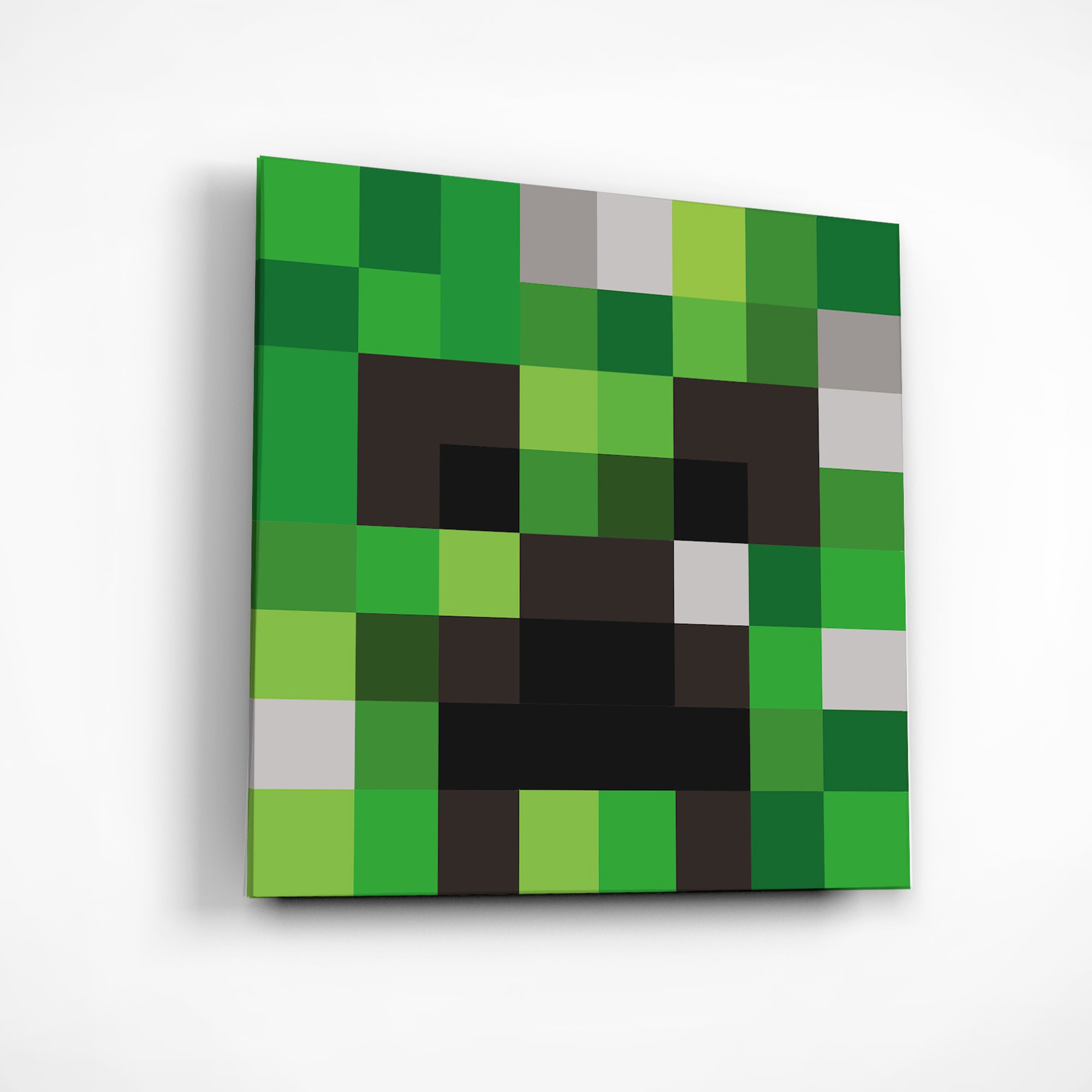 Minecraft Creeper Aluminium Dibond Schilderij - Kinderkamer, Gaming, Streamer
