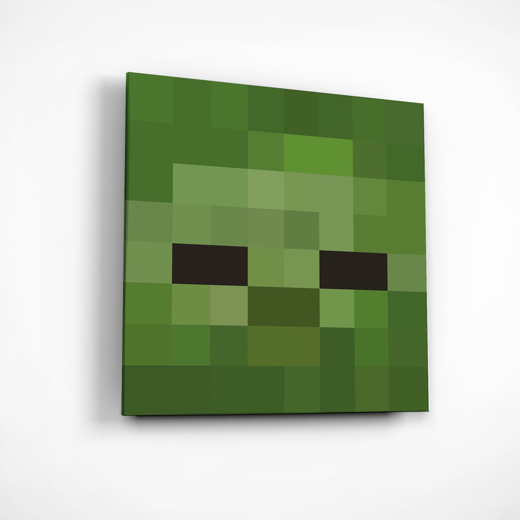 Minecraft Zombie Aluminum Dibond Painting - Kids Room, Gaming, Streamer