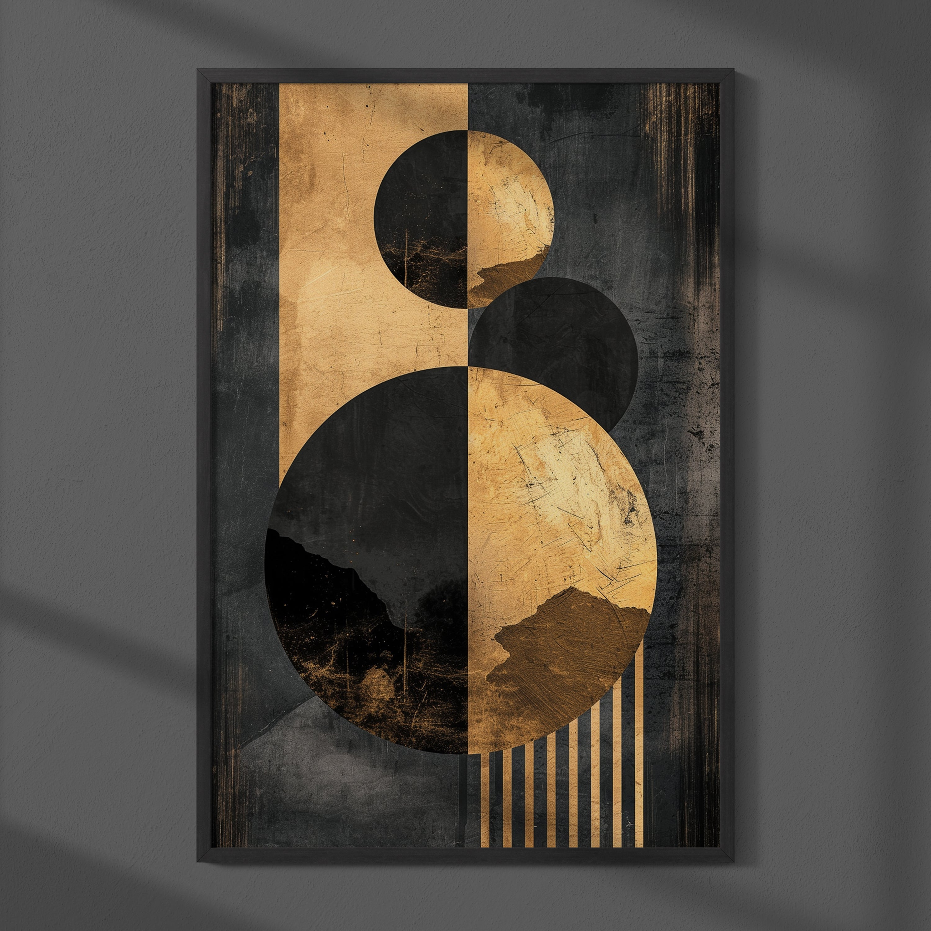 Abstract Geometry Wall Art - Balance in Texture