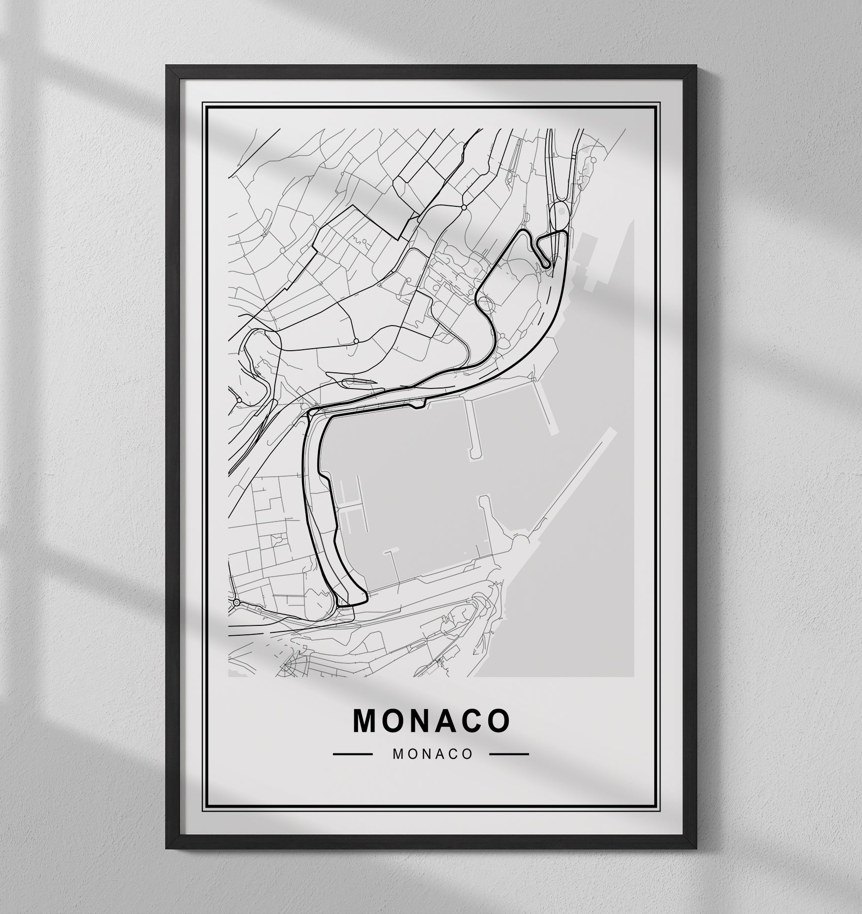 Formule 1 Monaco Circuit Track Poster Muur Decoratie Schilderij