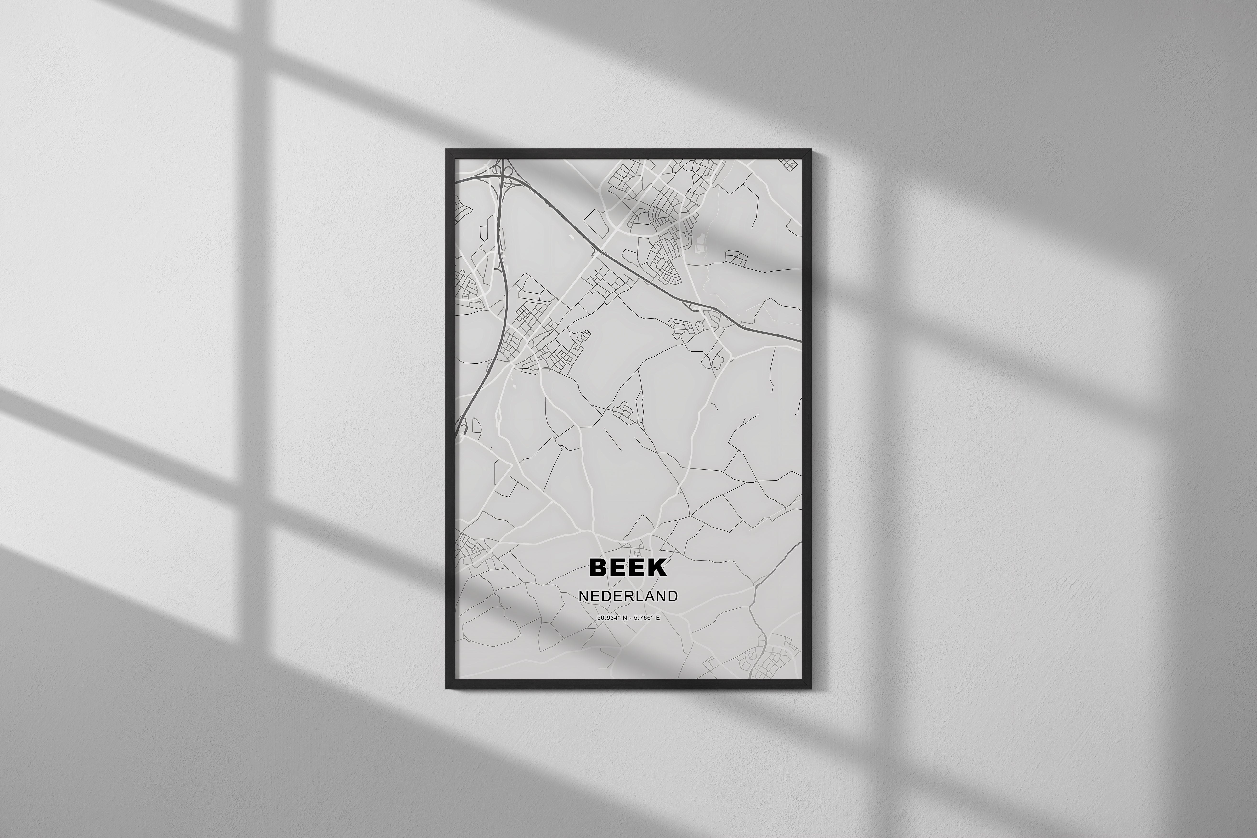 Beek, Nederland - Kaart - Poster