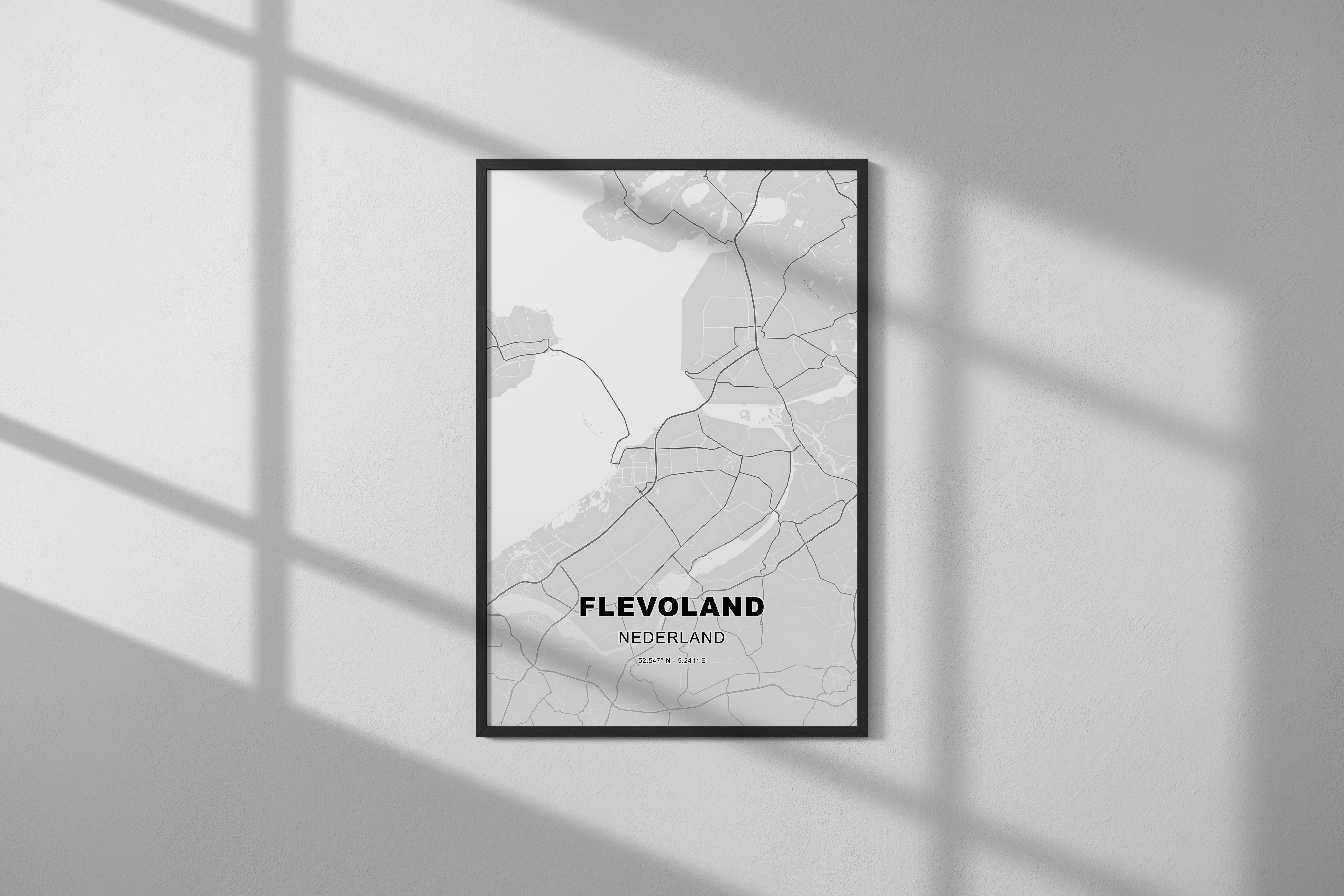 Flevoland, Nederland - Kaart - Poster