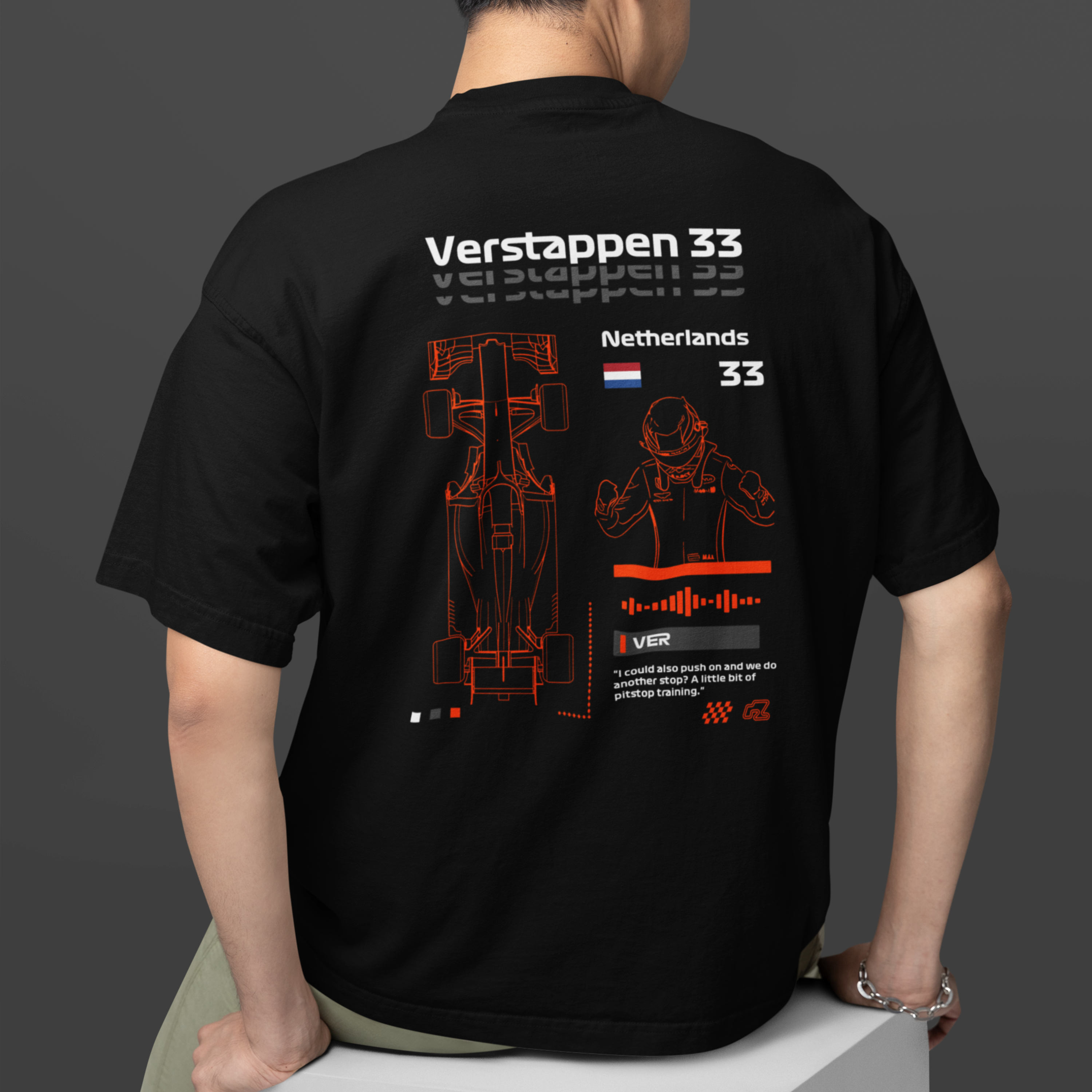 Nummer 33 Verstappen Grand Prix Oversized T-Shirt