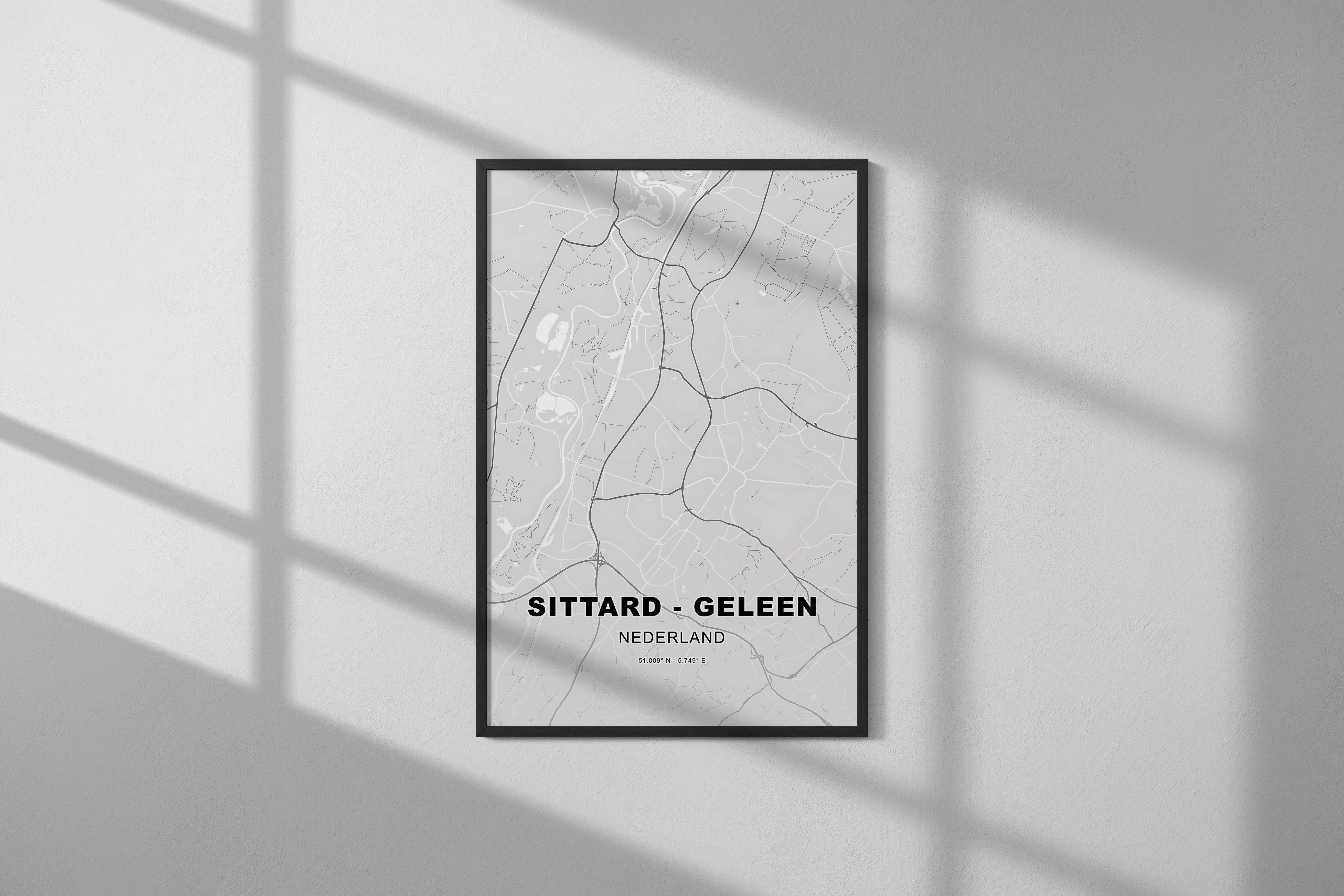 Sittard-Geleen, Nederland - Kaart - Poster