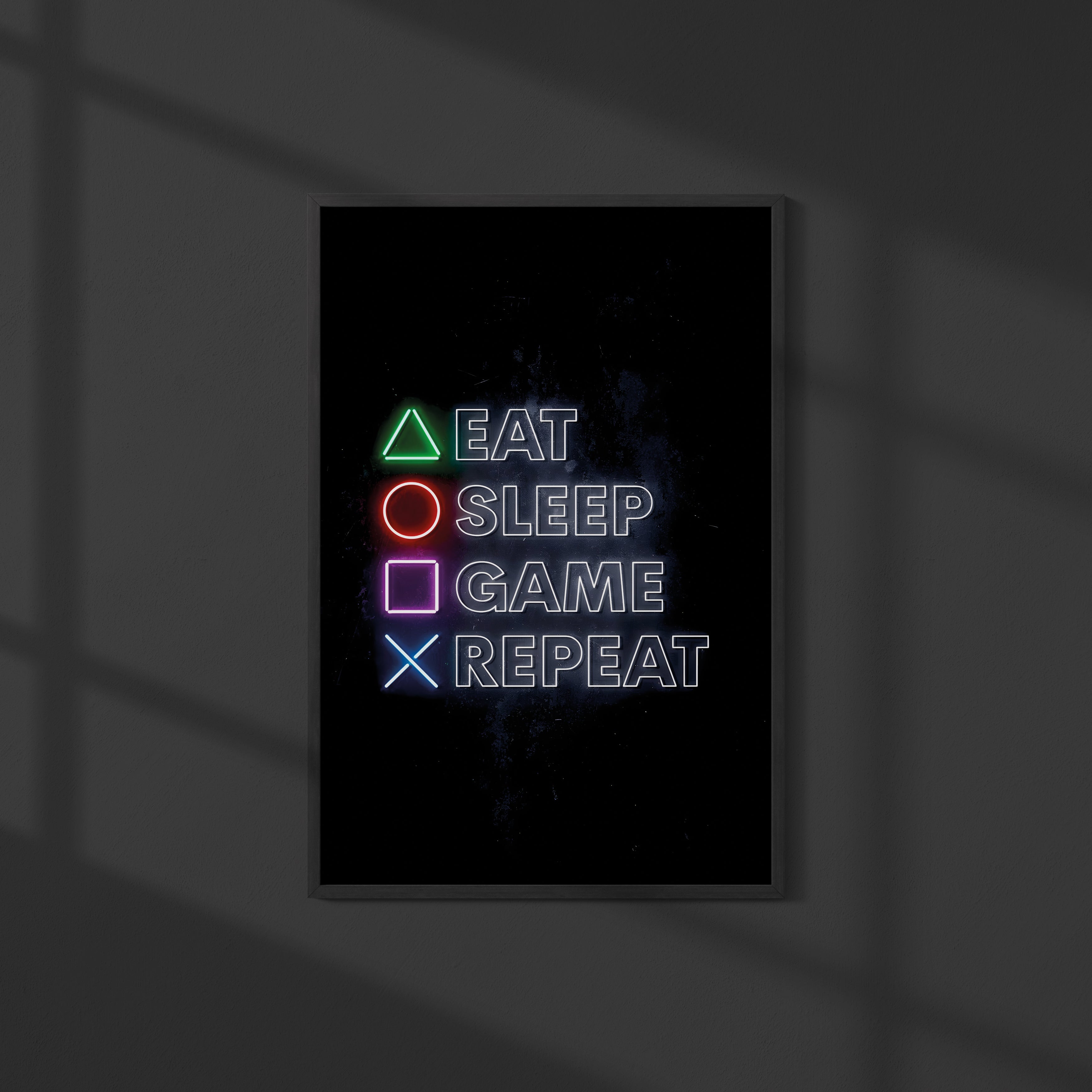 Eat Sleep Game Repeat Poster