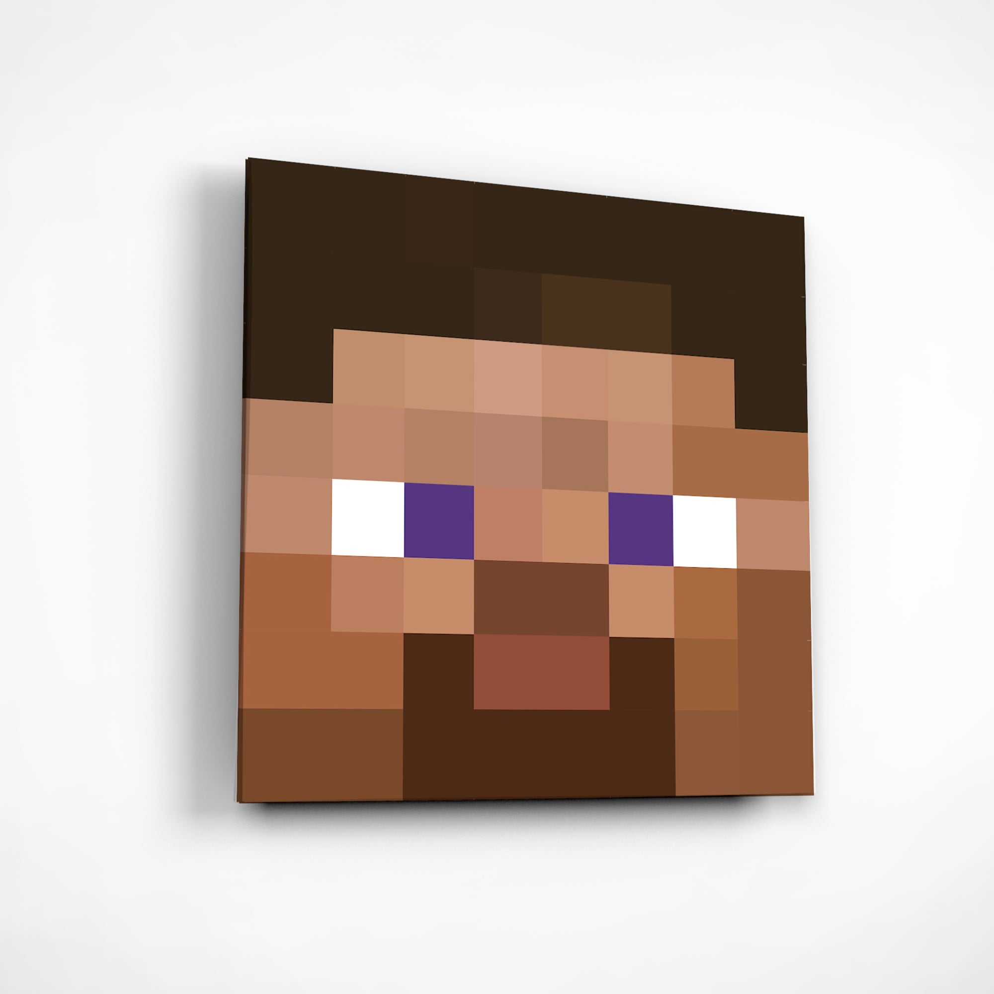 Minecraft Steve Aluminium Dibond Schilderij - Kinderkamer, Gaming, Streamer